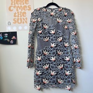 Self Portrait lace mini dress with lining.